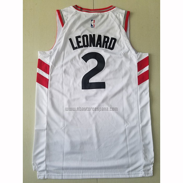 Camiseta Toronto Raptors Kawhi Leonard NO 2 Association 2018 Blanco